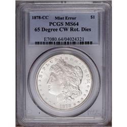 1878-CC S$1 Morgan Dollar--65 Degree Clockwise Rotated 1878-CC[img border='0' src='http://www.herita