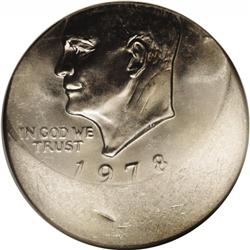 1978 $1 --Struck 30% Off Center--MS66 NGC. Struck off-c 1978[$1] Eisenhower Dollar--Struck 30% Off C
