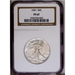 1941 Proof Set PR65 to PR67 NGC. The set includes: Cent 1941 Proof Set PR65 to PR67 NGC.