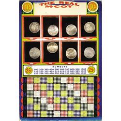 Silver Dollar Punchboard. Extremely Fine or so. All pun Silver Dollar Punchboard. Extremely Fine or 