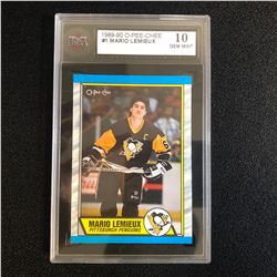 1989-90 O-PEE-CHEE #1 MARIO LEMIEUX (10 GEM MINT)