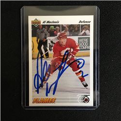 AL MacIINIS SIGNED 1991-92 UPPER DECK HOCKEY CARD