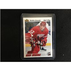 SHELDON KENNEDY SIGNED 1991-92 UPPER DECK HOCKEY CARD