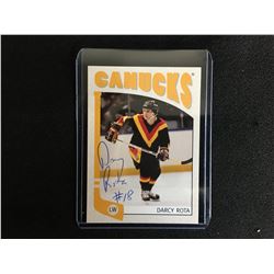 DARCY ROTA SIGNED CANUCKS HOCKEY CARD