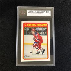 1990-91 OPC RED ARMY #19R SERGEI FEDEROV ROOKIE CARD (10 GEM MINT)