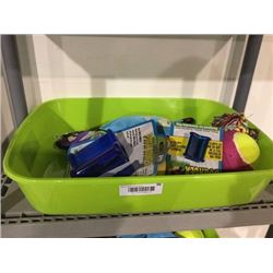Bin of Assorted Dog Toys