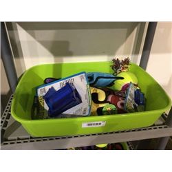 Bin of Assorted Dog Toys