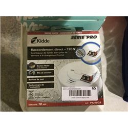 Kiddie Pro Series Direct Wire - 120 V Smoke Alarm w/ Front Loading Battery Backup