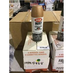 Case of Krylon Rust Protector Copper Hammered Finish Aerosol Spray (6 x 340g)