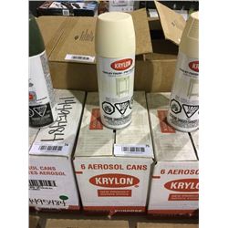 Case ofKrylonRust Protector Gloss Enamel Ivory Aerosol Spray (6 x 340g)