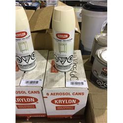 Case ofKrylonRust Protector Gloss Enamel Ivory Aerosol Spray (6 x 340g)