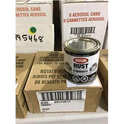 Case ofKrylonRust Protector Flat Black Flat Enamel (4 x 236mL)