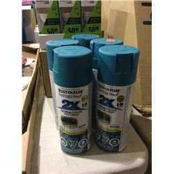 Rust-Oleum Ultra Cover Paint and Primer Aerosol - Satin Lagoon (5 x 340g)