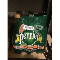 Case of Perrier Pink Grapefruit Carbonated Natural Spring Water (6 x 1L)