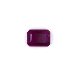 2.08 ct natural ruby emerald cut