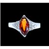 Image 1 : 2.18CT NATURAL Malaya Garnet 14K W/G RING