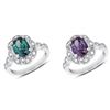Image 1 : GIA 2.20CT NATURAL ALEXANDRITE 14K WHITE GOLD RING