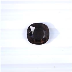 12.63 ct dark brown tourmaline cushion cut