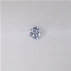 1.34 ct white sapphire trillion cut