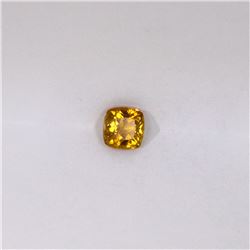 0.67 ct yellow tourmaline princess cut