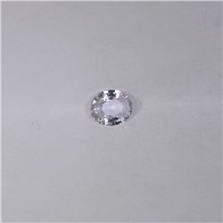0.65 ct white sapphire oval cut