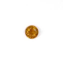 0.71 ct yellow tourmaline round cut
