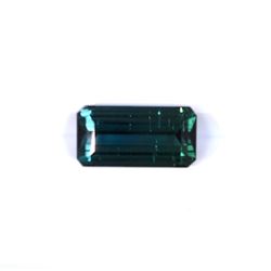 12.29 ct blue/green tourmaline emerald cut