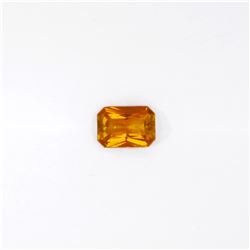 0.86 ct yellow tourmaline emerald cut