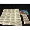 Image 1 : CANADIAN CURRENCY INC. UNCUT 1 DOLLAR BILL SHEETS AND CANADA 125 PROVINCIAL QUARTER SET