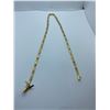 Image 1 : ONE 18KT YELLOW GOLD AND  WHITE GOLD (RHODIUM FINISH) CHOKER LENGTH NECKLACE.