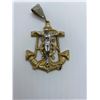 Image 1 : ONE 10KT YELLOW GOLD AND WHITE GOLD FAITH AND HOPE PENDANT.