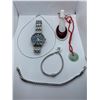 Image 1 : ONE STAINLESS STEEL GENTS SEIKO WRIST WATCH. ONE 14KT WHITE GOLD SNAKE LINK CHAIN