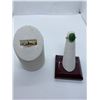 Image 1 : ONE LADIES 10KT YELLOW GOLD  CUSTOM MADE VINTAGE NATURAL BURMESE JADEITE DRESS RING