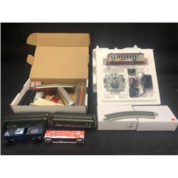 ASSORTED MODEL TRAINS, CONTROLLERS, TRACKS AND MORE