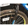 Image 2 : BLUE HUFFY GRANITE 18 SPEED MOUNTAIN BIKE, 76 CM STANDOVER HEIGHT, REAR BRAKE ONLY, FRONT