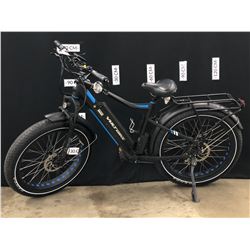 BLACK VOLTBIKE YUKON 750 7 SPEED ELECTRIC ASSIST FRONT SUSPENSION TRAIL BIKE WITH FRONT AND REAR