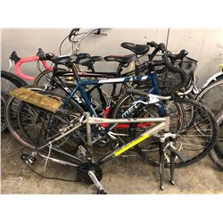 5 ASSORTED PARTS ONLY/NON-RIDEABLE BIKES, BRANDS INCLUDE: SCHWINN, MEC, CCM AND MORE