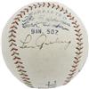 Image 2 : Babe Ruth Gehrig Huggins Signed Baseball PSA/DNA