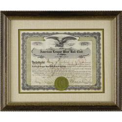 Charles Comiskey Signed Certificate PSA/DNA