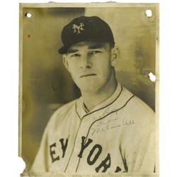 1930's Mel Ott Signed Burke Photo PSA/DNA