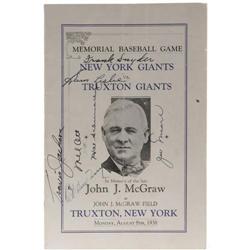"1938 NY Giants Signed Program, Mel Ott PSA/DNA"