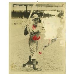 Early 1940's Mel Ott Signed Photograph PSA/DNA