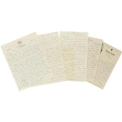 Earle Combs Handwritten Letters Lot of 6 PSA/DNA