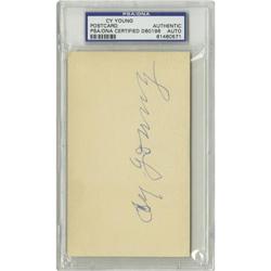 1953 Cy Young Signed Government Postcard PSA/DNA