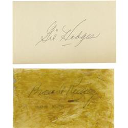 Branch Rickey Dodgers Signed Index Cards PSA/DNA