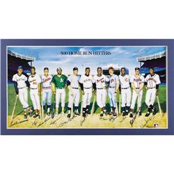 500 Home Run Club Signed Poster PSA/DNA