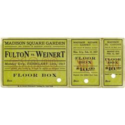 1917 Fred Fulton vs. Charlie Weinert Full Ticket