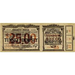 "1927 Dempsey vs. Tunney ""Long Count"" Full Ticket"