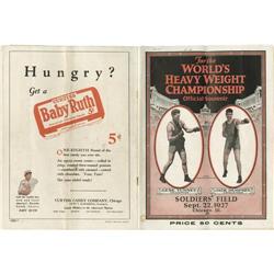 "1927 Dempsey v Tunney ""Long Count Fight"" Program"