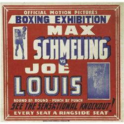 1936 Louis vs. Schmeling Film Reel Movie Poster